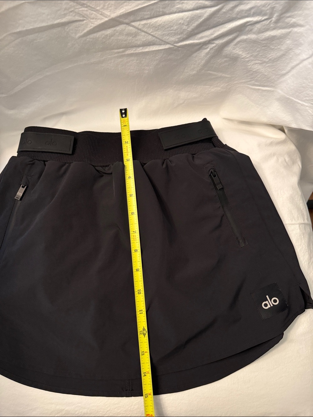 ALO Yoga High Waisted Charcoal Circle Skater Skirt with Zip Pockets - Picture 4 of 9